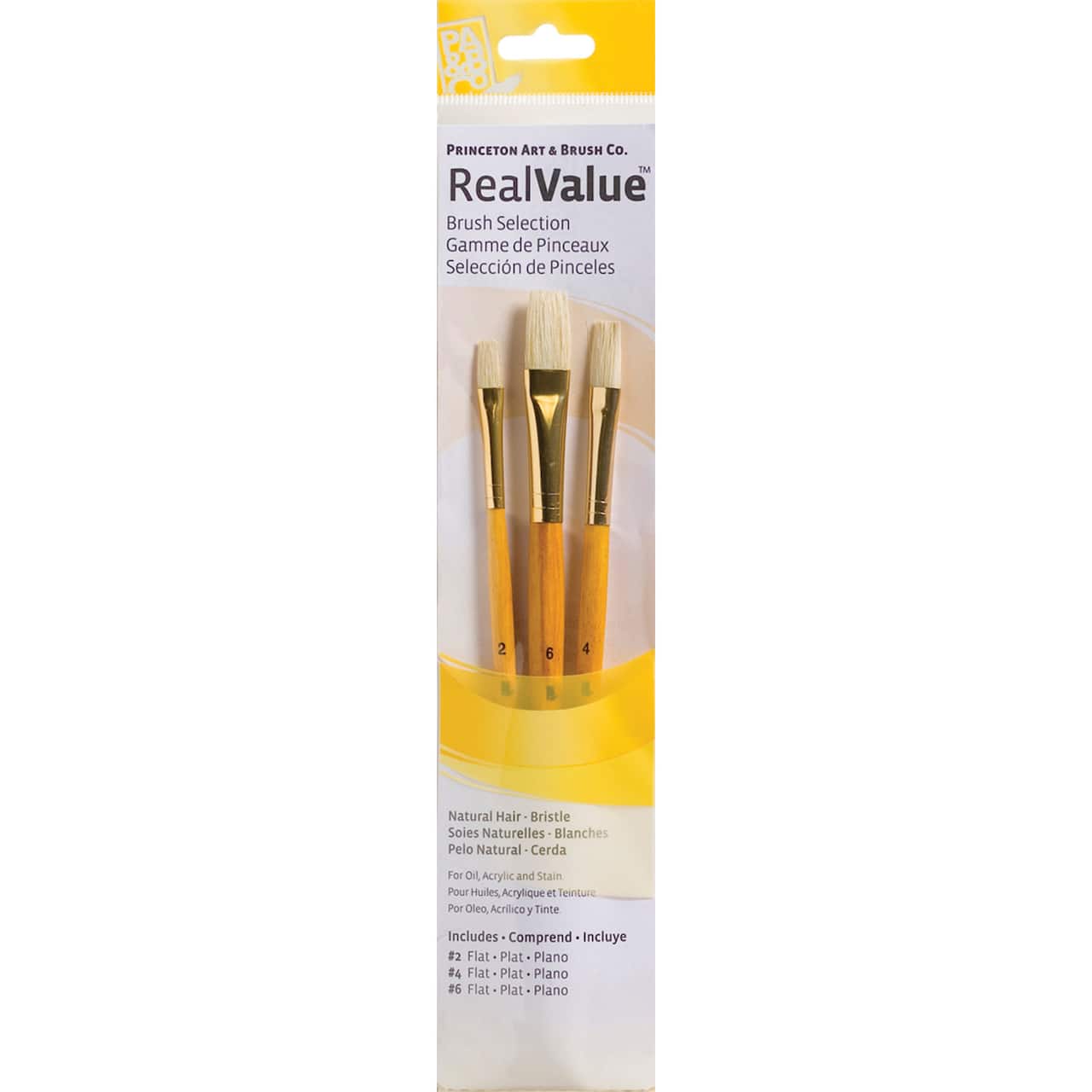 Princeton™ RealValue™ Bristle Flat 3 Piece Brush Set